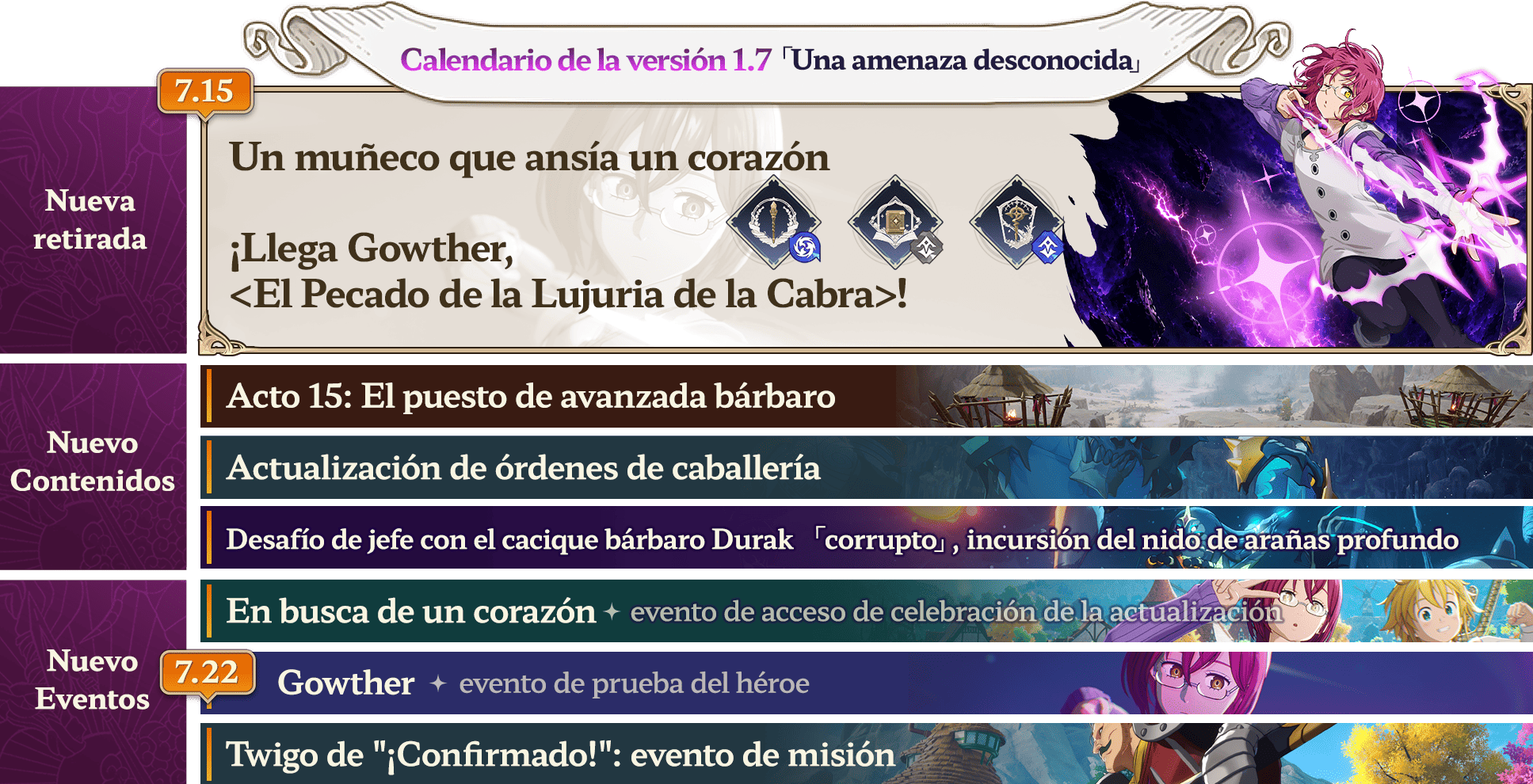 Calendario de eventos